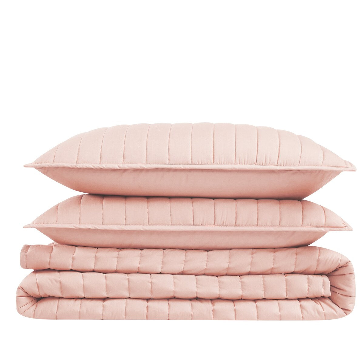 Brooklyn Loom Solid Cotton Percale Quilt Set