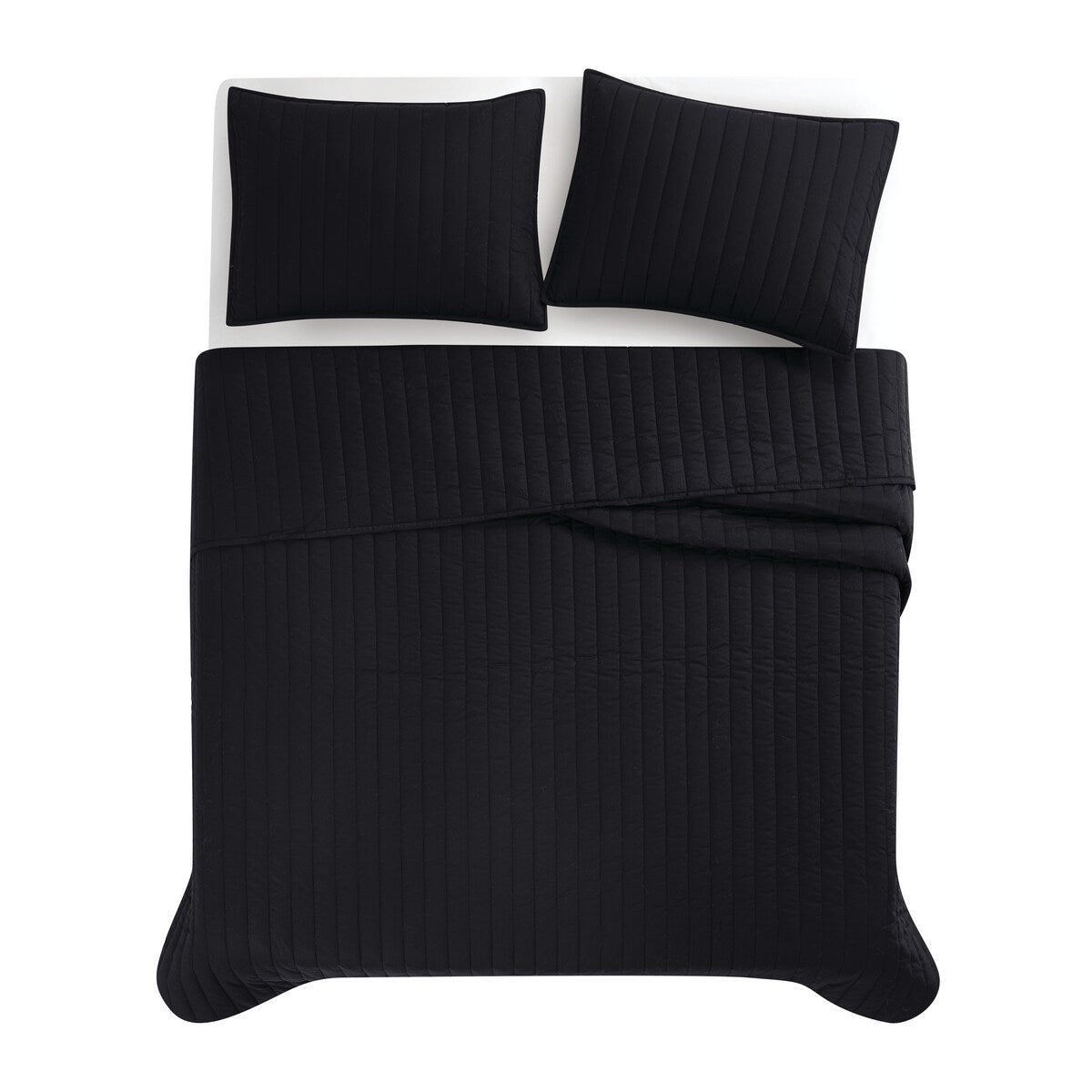 Brooklyn Loom Solid Cotton Percale Quilt Set