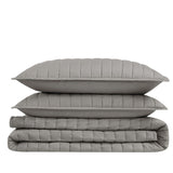 Brooklyn Loom Solid Cotton Percale Quilt Set