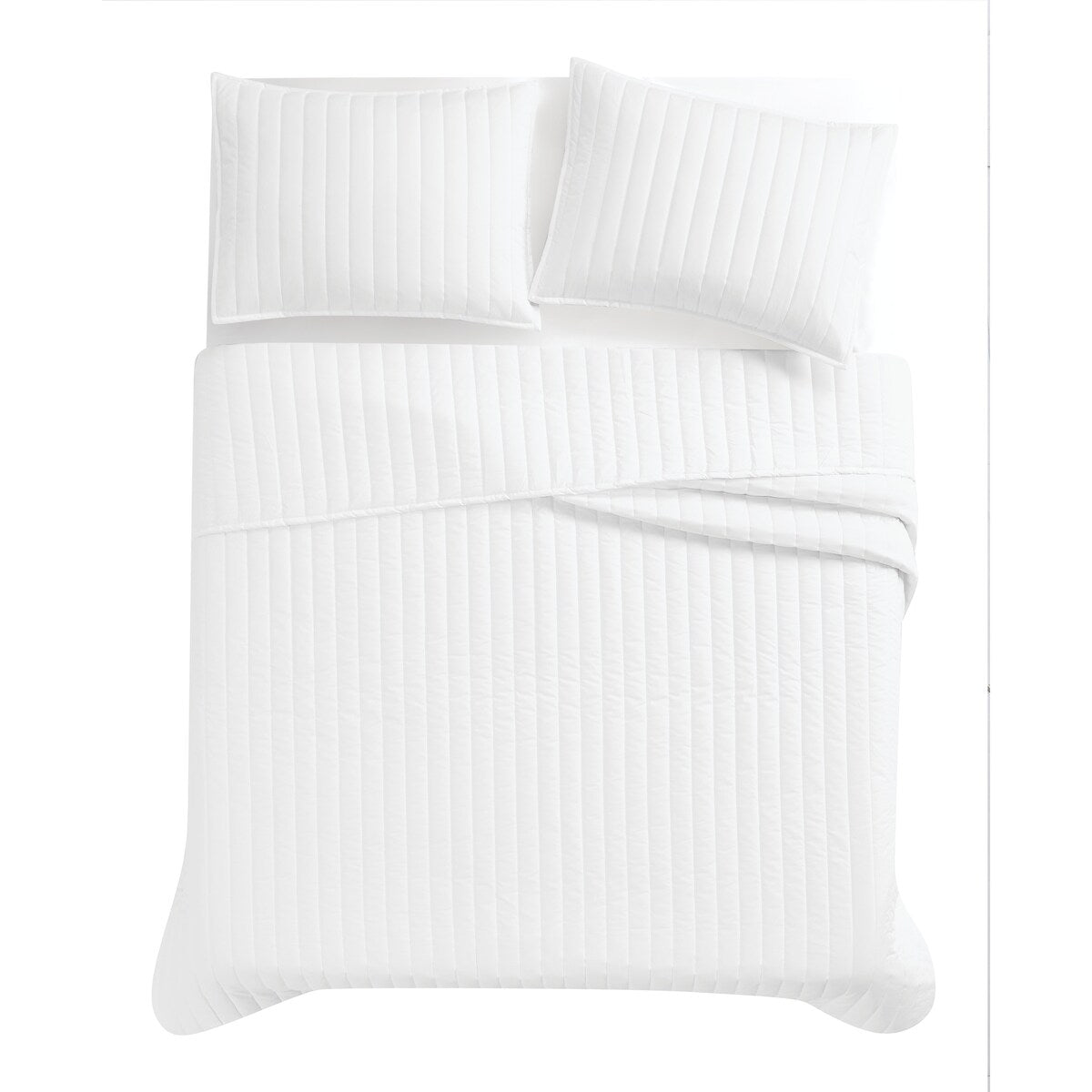 Brooklyn Loom Solid Cotton Percale Quilt Set