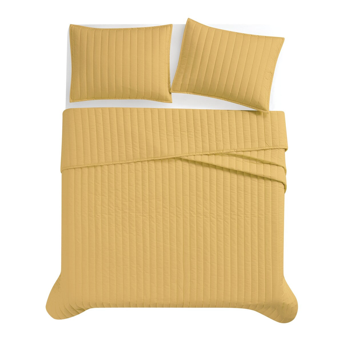 Brooklyn Loom Solid Cotton Percale Quilt Set