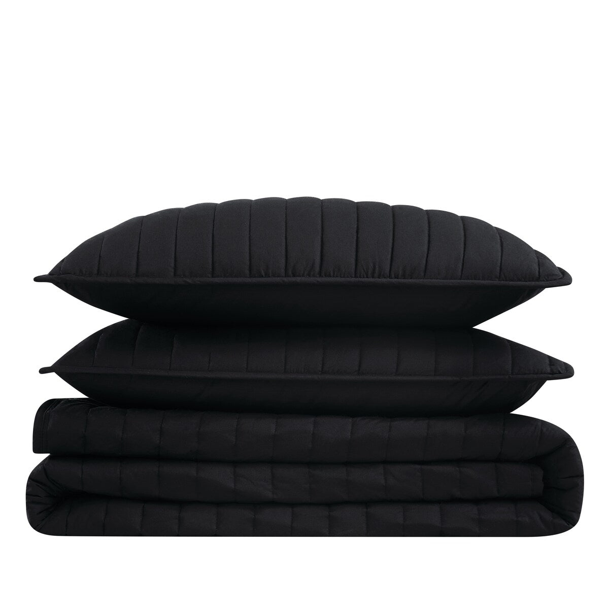 Brooklyn Loom Solid Cotton Percale Quilt Set