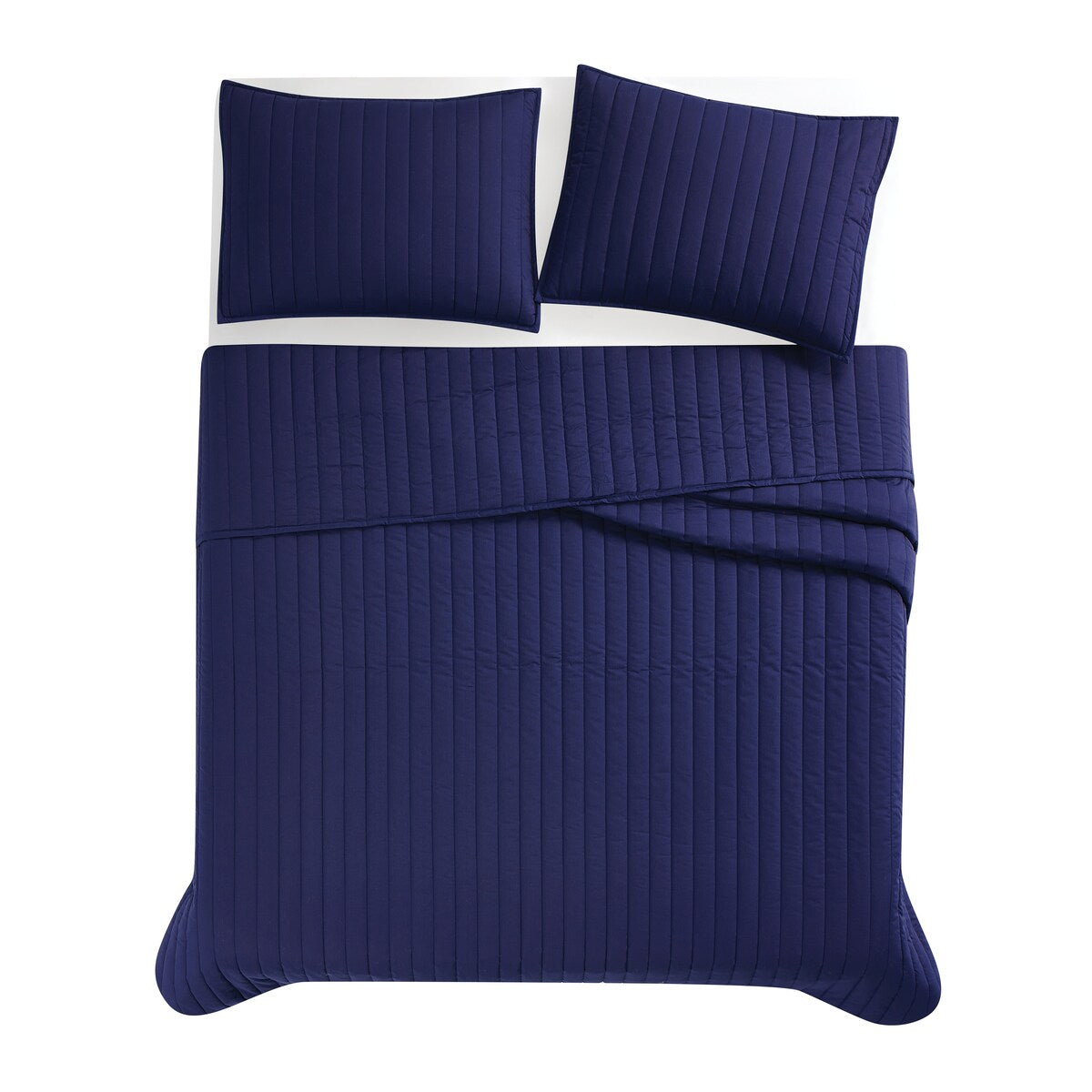 Brooklyn Loom Solid Cotton Percale Quilt Set