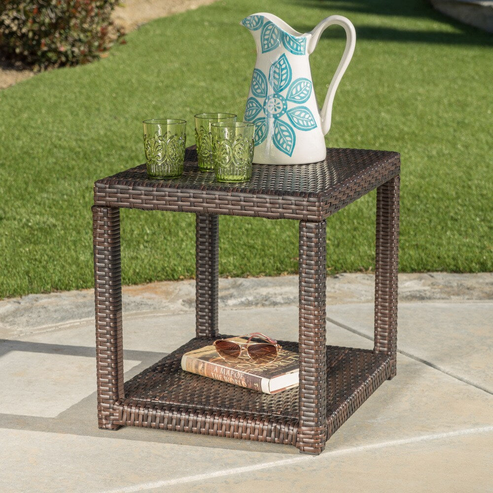 Broward Outdoor 3-piece Wicker Bistro Chat Set by Christopher Knight Home