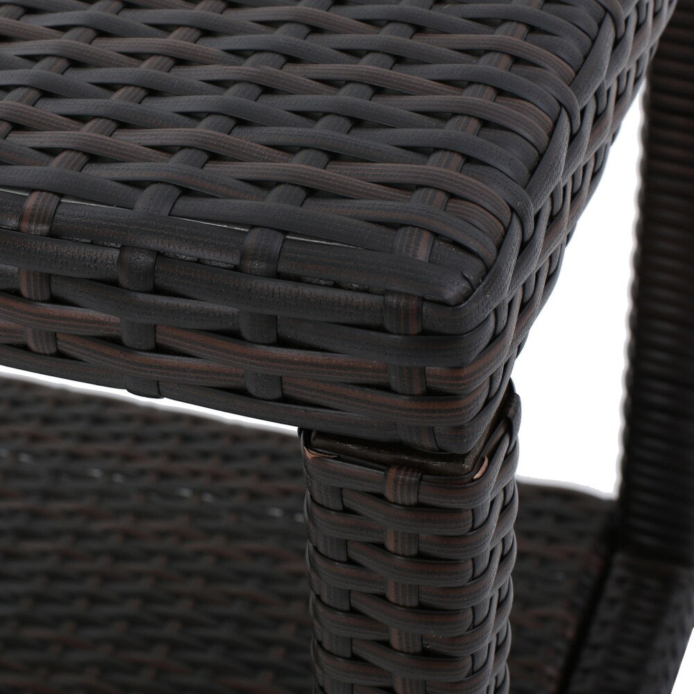 Broward Outdoor 3-piece Wicker Bistro Chat Set by Christopher Knight Home