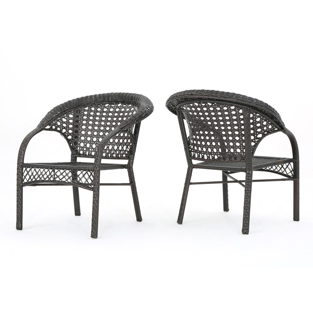Broward Outdoor 3-piece Wicker Bistro Chat Set by Christopher Knight Home
