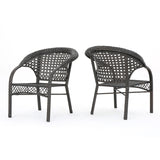 Broward Outdoor 3-piece Wicker Bistro Chat Set by Christopher Knight Home
