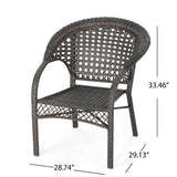 Broward Outdoor 3-piece Wicker Bistro Chat Set by Christopher Knight Home