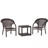 Broward Outdoor 3-piece Wicker Bistro Chat Set by Christopher Knight Home