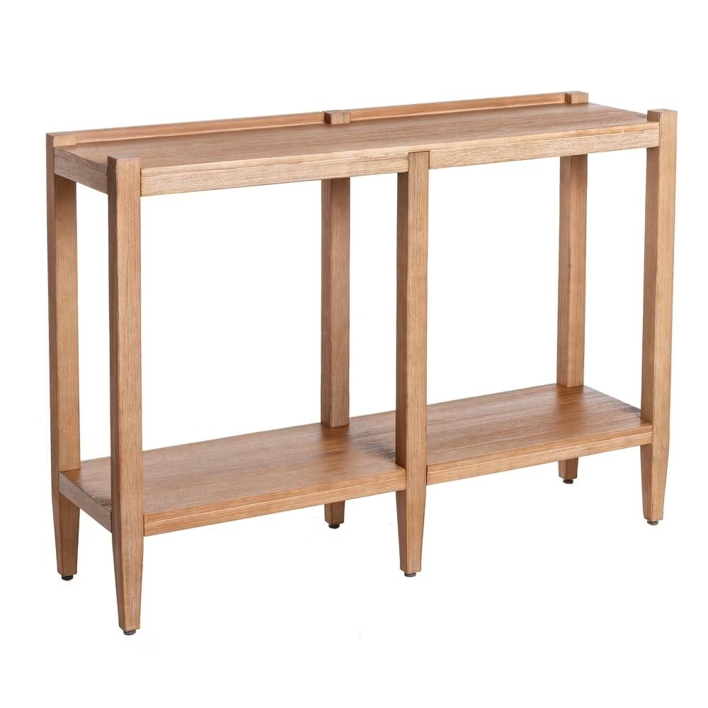Brown Acacia Wood Sideboard Garden Shelf