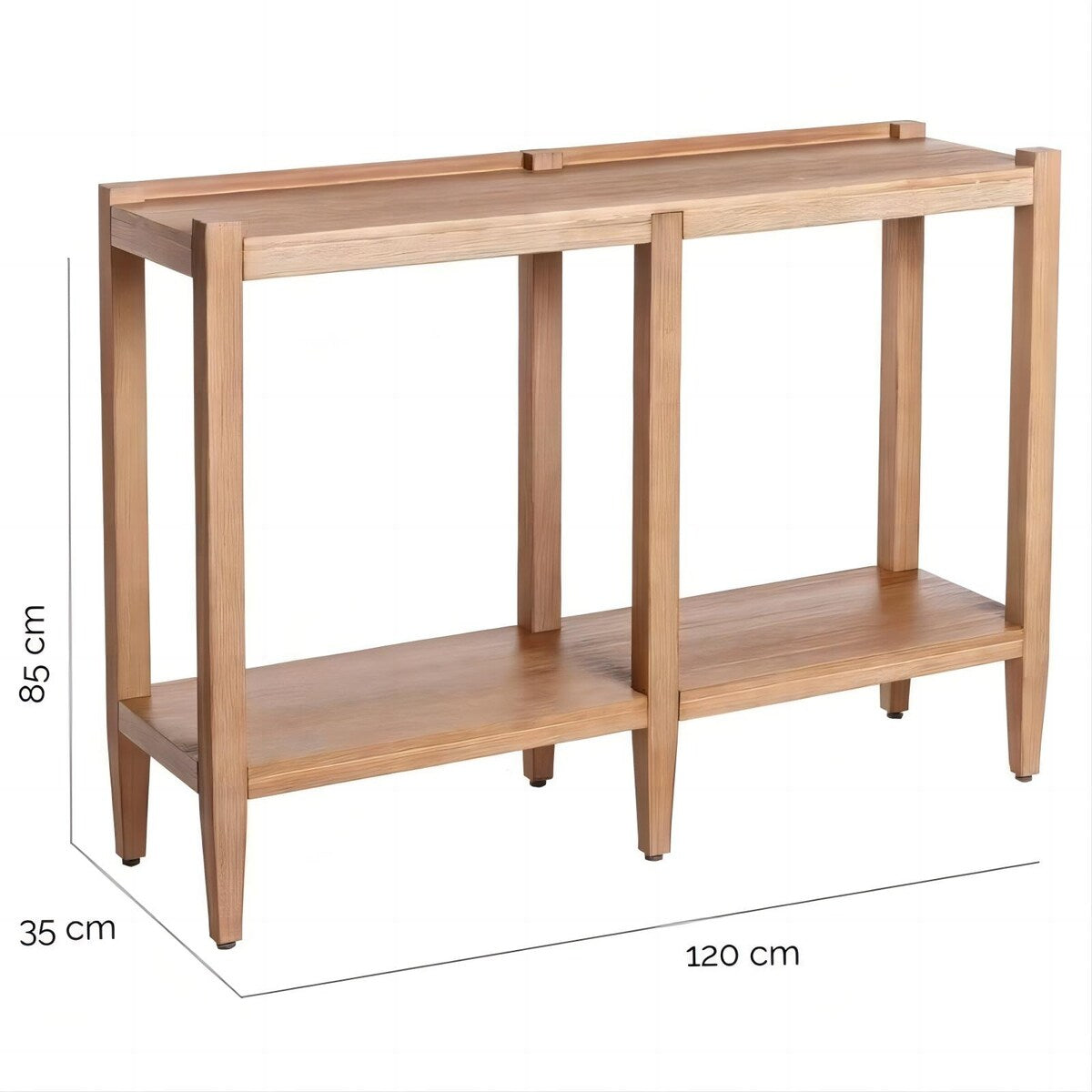 Brown Acacia Wood Sideboard Garden Shelf
