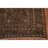Brown Balouch Persian Antique Area Rug Hand-knotted Wool Carpet - 3'10" x 6'0"