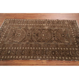 Brown Balouch Persian Antique Area Rug Hand-knotted Wool Carpet - 3'10" x 6'0"