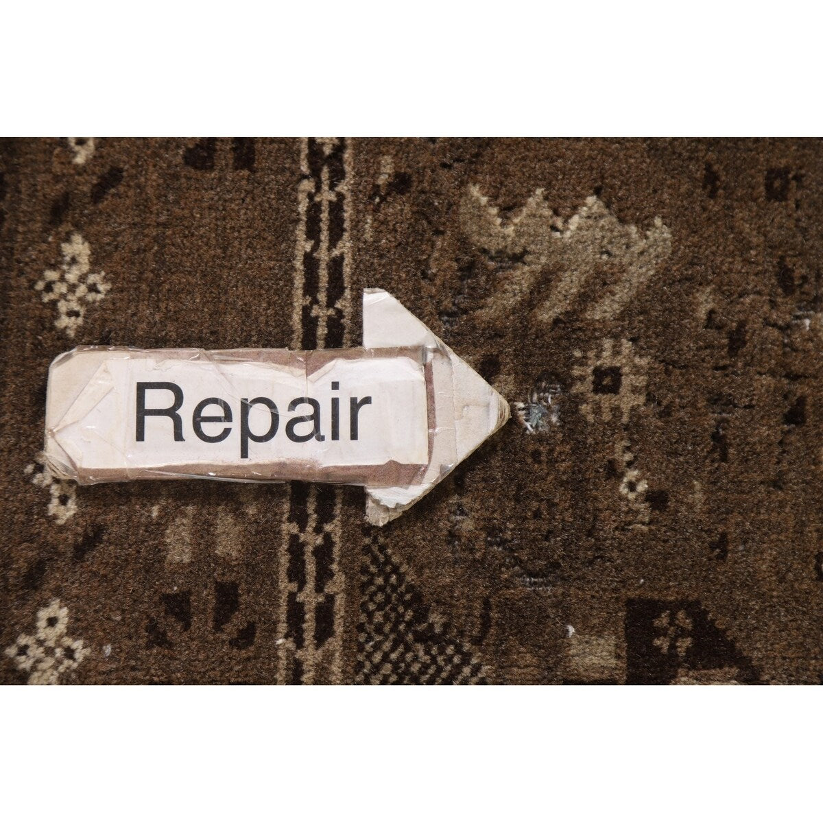 Brown Balouch Persian Antique Area Rug Hand-knotted Wool Carpet - 3'10" x 6'0"