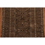 Brown Balouch Persian Antique Area Rug Hand-knotted Wool Carpet - 3'10" x 6'0"