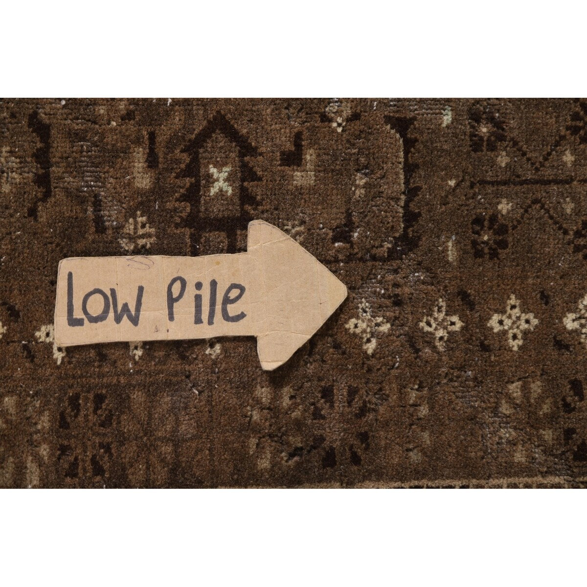 Brown Balouch Persian Antique Area Rug Hand-knotted Wool Carpet - 3'10" x 6'0"
