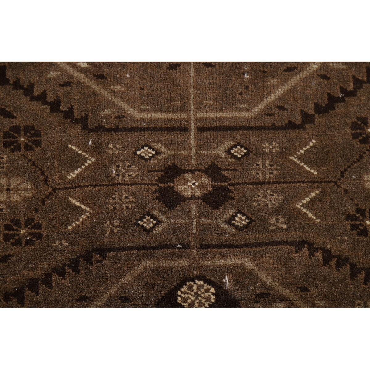 Brown Balouch Persian Antique Area Rug Hand-knotted Wool Carpet - 3'10" x 6'0"