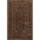 Brown Balouch Persian Antique Area Rug Hand-knotted Wool Carpet - 3'10" x 6'0"
