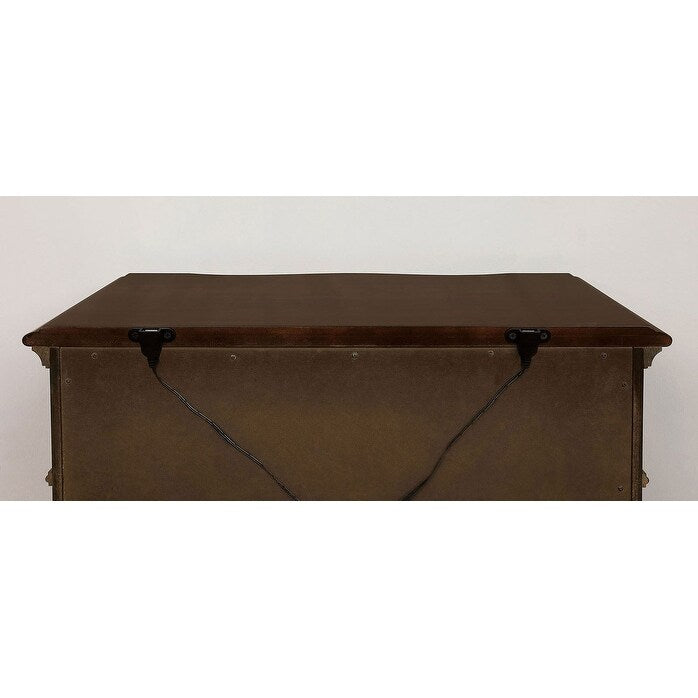 Solid wood 3-Drawers Decorative Detail Brass Arch Pull