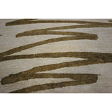 Brown Crayon Scribble Ivory Gabbeh Hand-knotted Wool Area Rug (6' x 10')