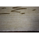 Brown Crayon Scribble Ivory Gabbeh Hand-knotted Wool Area Rug (6' x 10')
