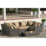 Sandy Beige 6-piece Sunbrella Deep Seating Modular Patio Set