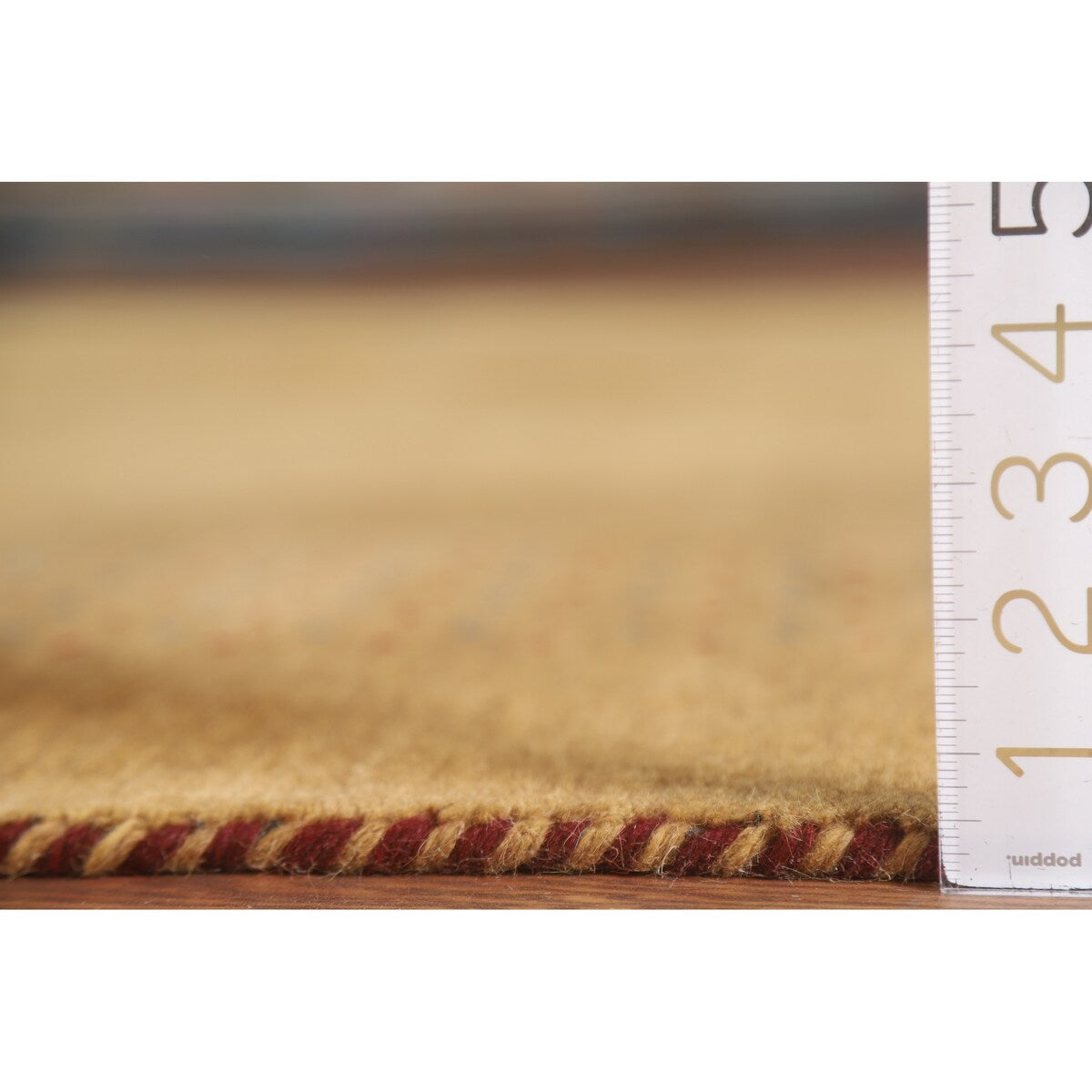 Brown Gold Gabbeh Indian Area Rug Handmade Wool Carpet - 7'11"x 9'11"
