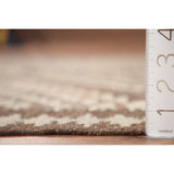 Brown Kilim Southwestern Oriental Area Rug Hand-woven Wool Carpet - 4'6"x 6'3"