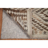 Brown Kilim Southwestern Oriental Area Rug Hand-woven Wool Carpet - 4'6"x 6'3"
