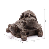 Brown MgO Indoor or Outdoor Turtle Family Garden Statue