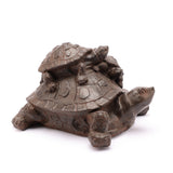 Brown MgO Indoor or Outdoor Turtle Family Garden Statue