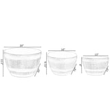 Brown Outdoor Rustic Half Barrel Flower Garden Planter Bowl, Plastic