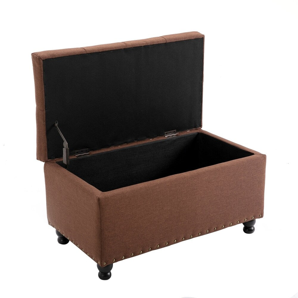 Brown Storage Ottoman