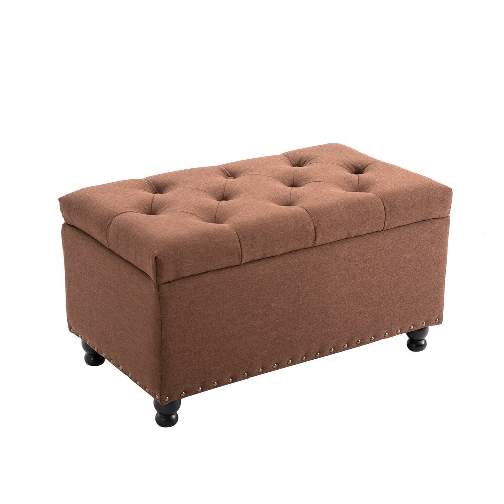 Brown Storage Ottoman