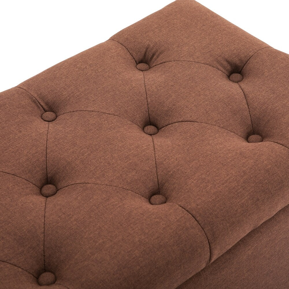 Brown Storage Ottoman