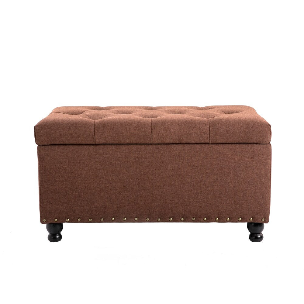 Brown Storage Ottoman