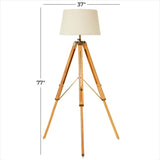 Brown Teak Industrial Floor Lamp 77 x 37 x 37 - 37 x 37 x 77 Round