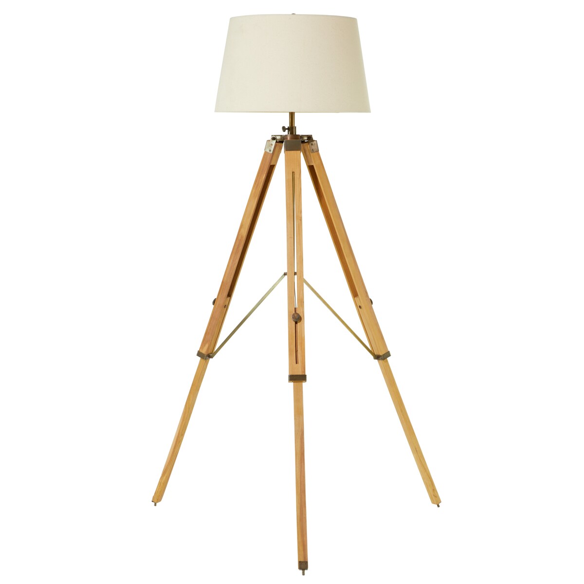 Brown Teak Industrial Floor Lamp 77 x 37 x 37 - 37 x 37 x 77 Round