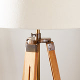 Brown Teak Industrial Floor Lamp 77 x 37 x 37 - 37 x 37 x 77 Round