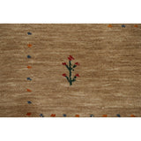 Brown Tribal Gabbeh Area Rug Hand-Knotted Wool Carpet - 8'2"x 9'8"