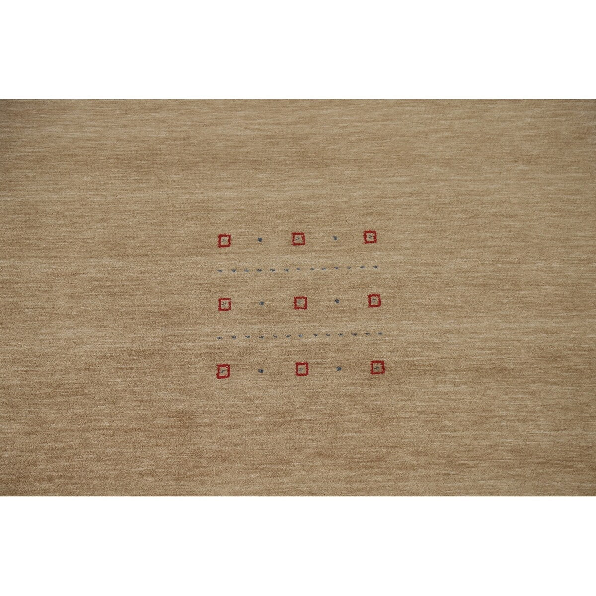 Brown Tribal Gabbeh Area Rug Hand-Knotted Wool Carpet - 8'2"x 9'8"