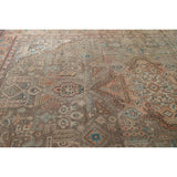 Brown Vintage Tabriz Persian Area Rug Hand-Knotted Wool Carpet - 9'7" x 12'10"