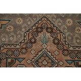 Brown Vintage Tabriz Persian Area Rug Hand-Knotted Wool Carpet - 9'7" x 12'10"