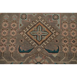 Brown Vintage Tabriz Persian Area Rug Hand-Knotted Wool Carpet - 9'7" x 12'10"