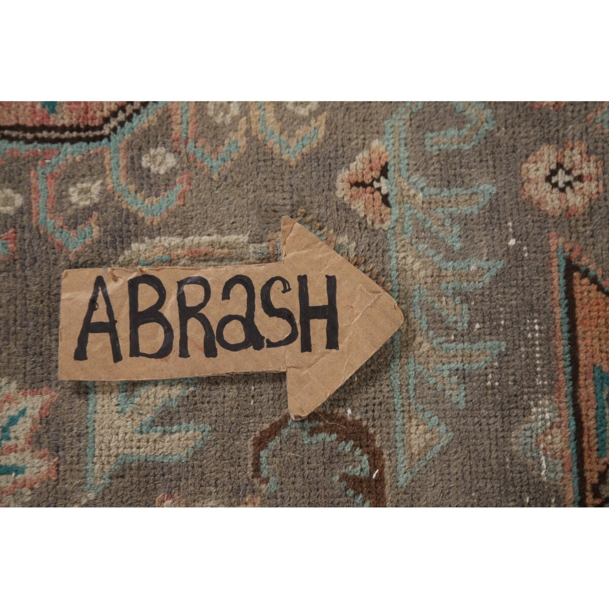 Brown Vintage Tabriz Persian Area Rug Hand-Knotted Wool Carpet - 9'7" x 12'10"