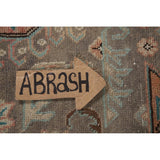 Brown Vintage Tabriz Persian Area Rug Hand-Knotted Wool Carpet - 9'7" x 12'10"