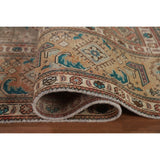 Brown Vintage Tabriz Persian Area Rug Hand-Knotted Wool Carpet - 9'7" x 12'10"
