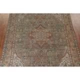 Brown Vintage Tabriz Persian Area Rug Hand-Knotted Wool Carpet - 9'7" x 12'10"