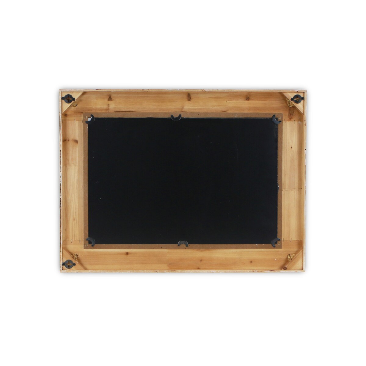 Brown Wooden Nautical Rope Accented Mirror