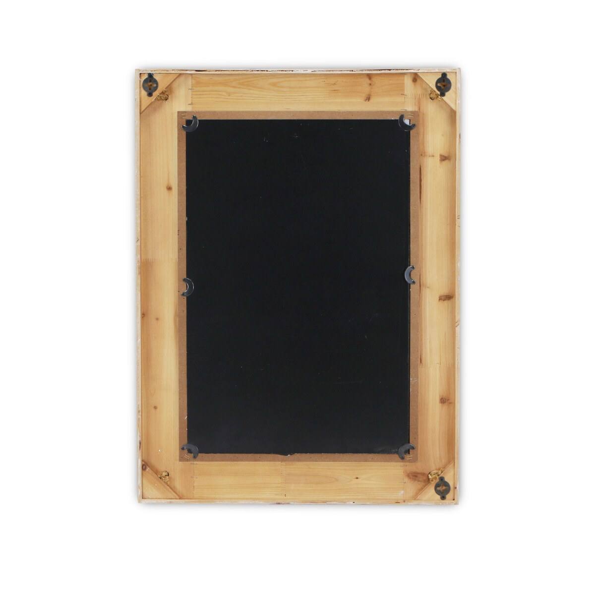Brown Wooden Nautical Rope Accented Mirror